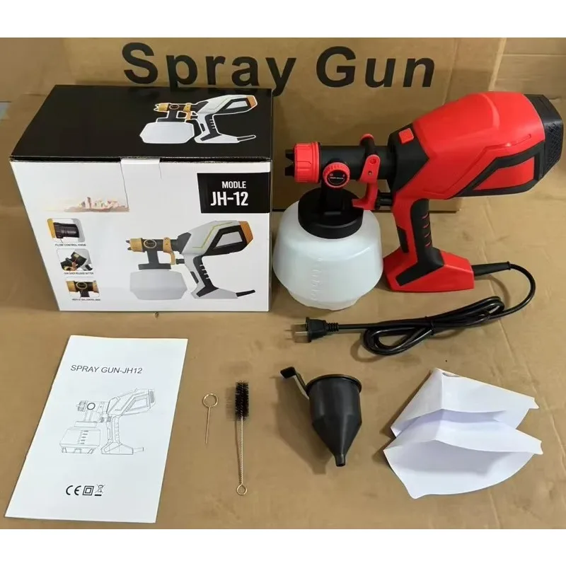 220V Portable Electric Car Paint Spray Gun, 1200ml Quick‑Release Sprayer for Automotive Painting