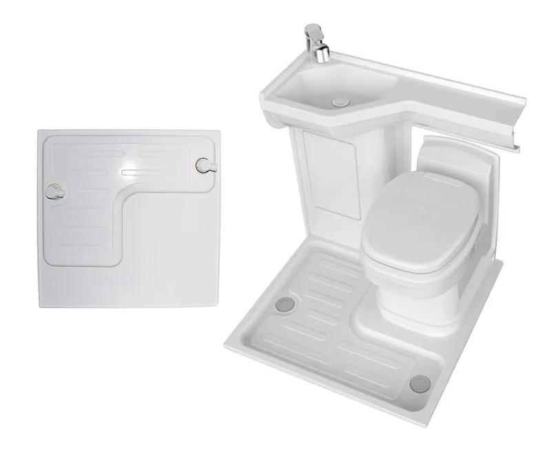 Revolutionary Pollution-Free Shower Tray Base With Class 3 Anti-Slip Accessories For Restroom Trailers & Temporary Shelters