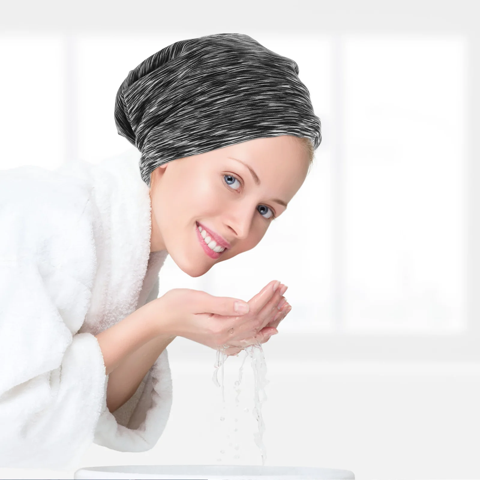 

Adjustable Sleep Bonnet for Women Satin Lined Cotton Hair Wrap for Curly Hair and Braids Sleeping Cap to Prevent Tangling