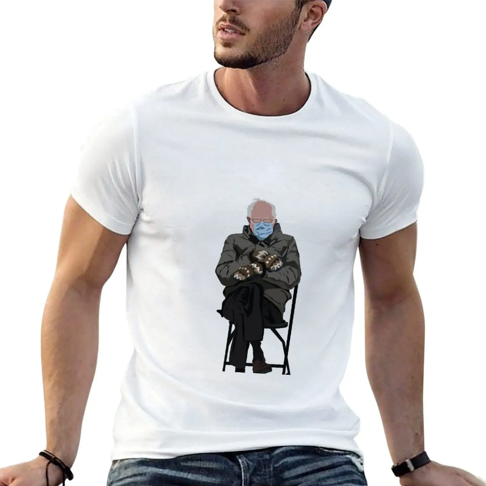 

Bernie shirts t men man Sanders graphic for Sitting T-Shirt shirt cotton 100% t