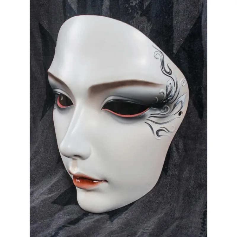 Face Cover Mask Gift Chinese Style Party Mysterious Dress Hand Painted Hanfu Full Face Mask Ancient Style