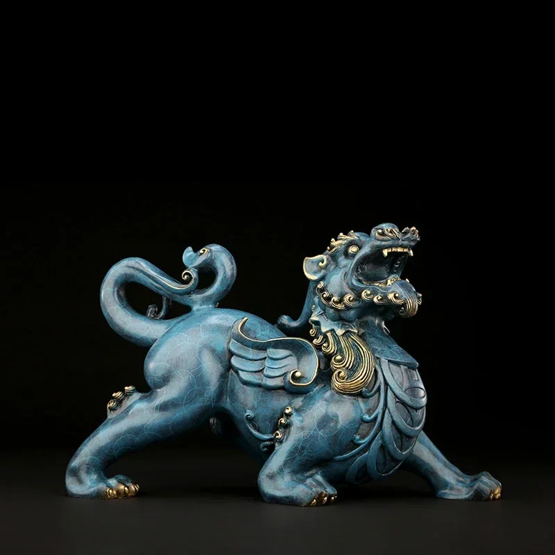 

Pure copper Pi Xiu mascot sculpture statue Chinese mythical animal lucky ornaments High-end home decoration accessories