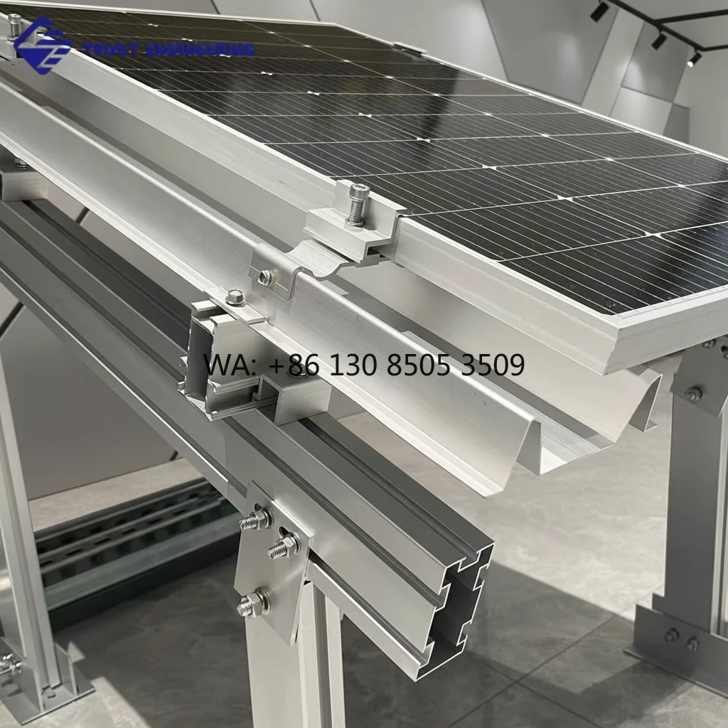 CE and ISO9001 Certified Aluminum PV Ground Mounting Brackets for Solar Power Plant and Agricultural Use