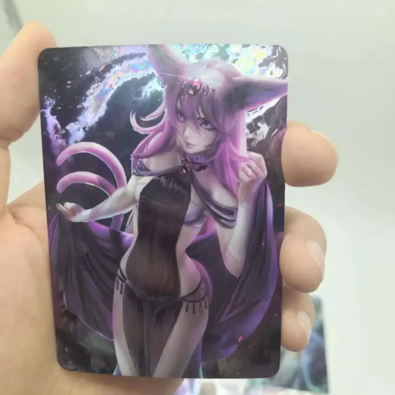 DIY ACG Beauty Series 3 Cynthia Kanroji Mitsuri Eevee 9PCS Flash Card Anime Peripheral Game Collection Card Holiday Gift