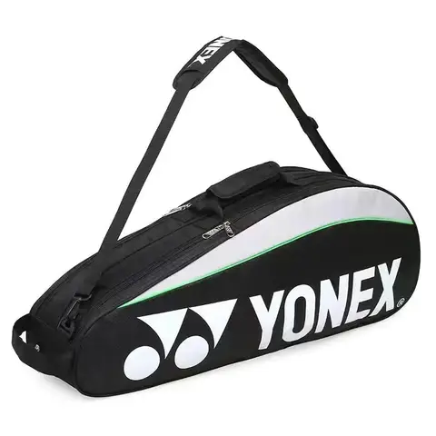 YONEX 배드민턴 가방, 최대 3 라켓 수납 가능, 내마모성 및 실용적인 신발 가방, 남녀공용 라켓 가방 적합