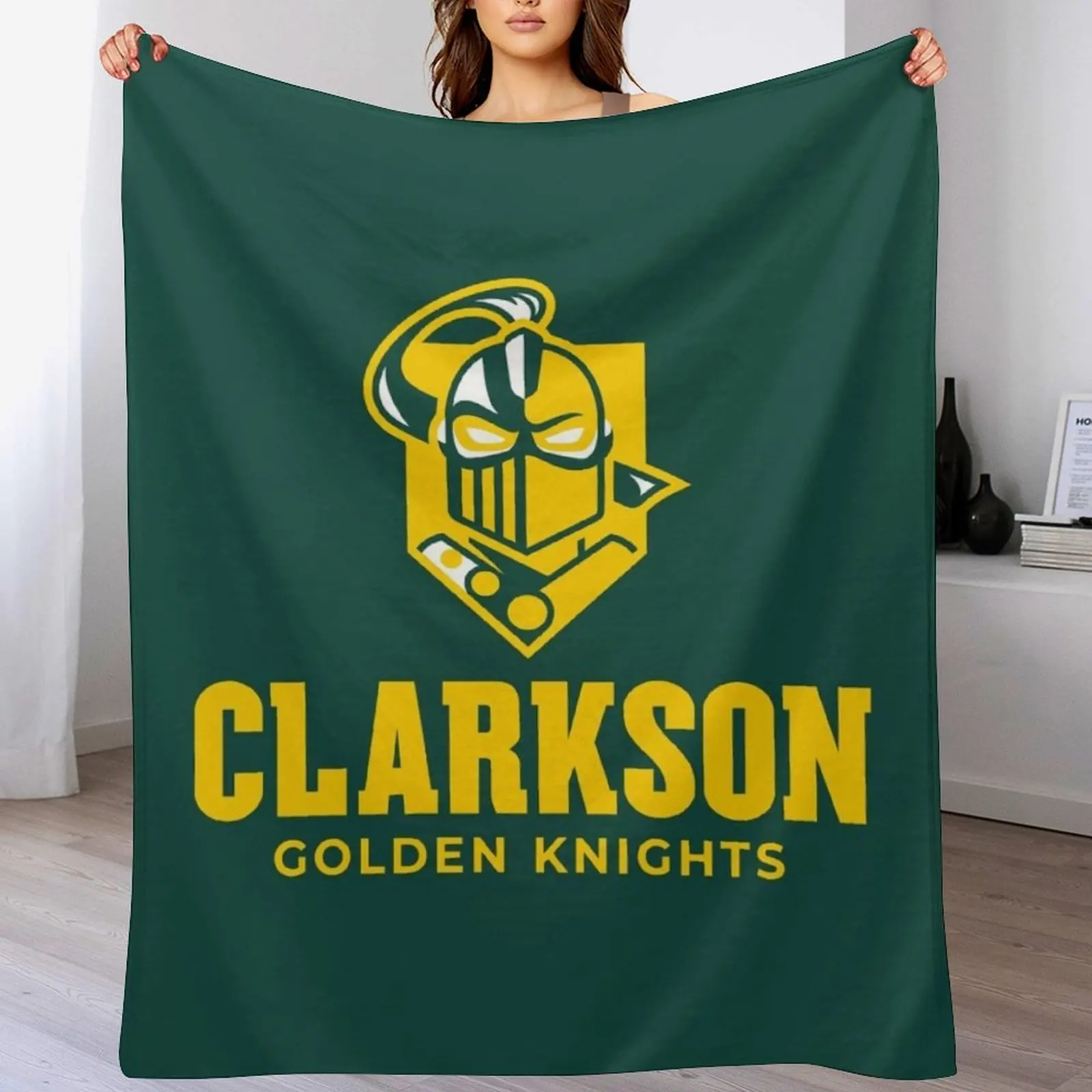 Clarkson Golden Knights Throw Blanket Decoratives blankets and throws Luxury Brand Blankets