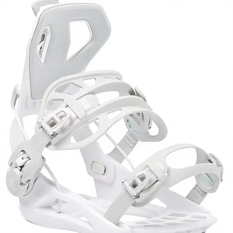 Rear Step in Style Snowboard Bindings Lightweight Adjustable Nylon Advanced All-Mountain for Men Women Easy In/Out