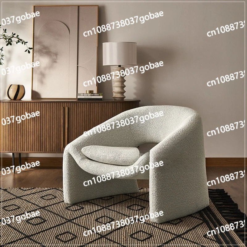 Canapé créatif en laine d'agneau de luxe, style nordique, style crème médiéval