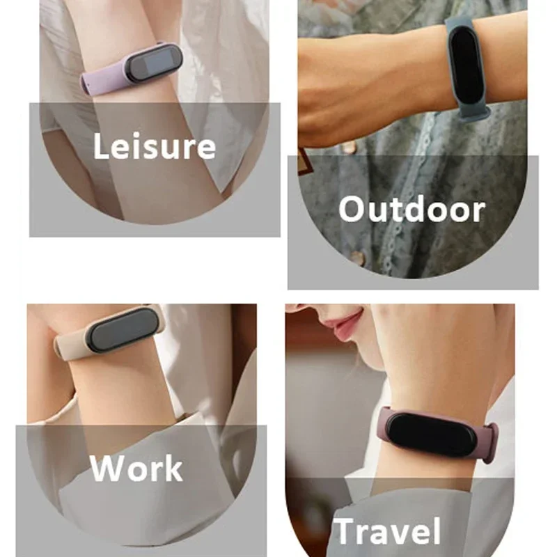 Smartwatch حزام Mi الفرقة 4 5 6 7 أساور استبدال سيليكون حزام معصمه سوار ل Xiaomi mi الفرقة 7 6 5 4 3 حزام ساعة اليد