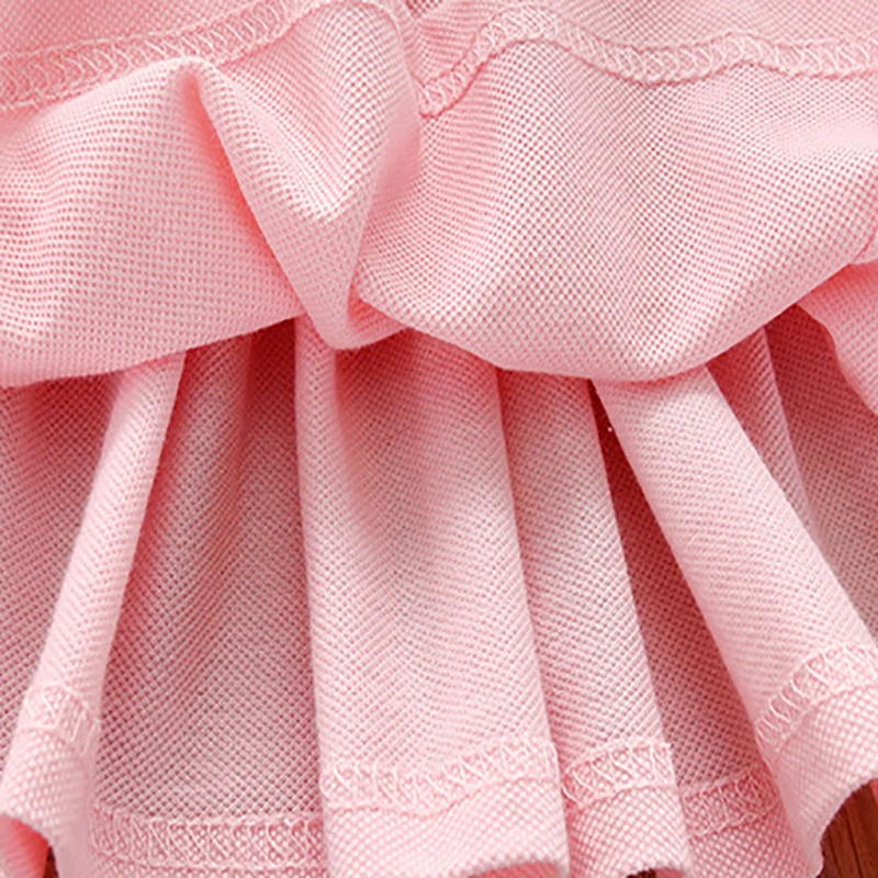 Little maven Party Dress Children\'s Clothing 2024 Baby Girls Pink Dresses Rainbow Polo Summer Holiday Dresses Kids Clothes