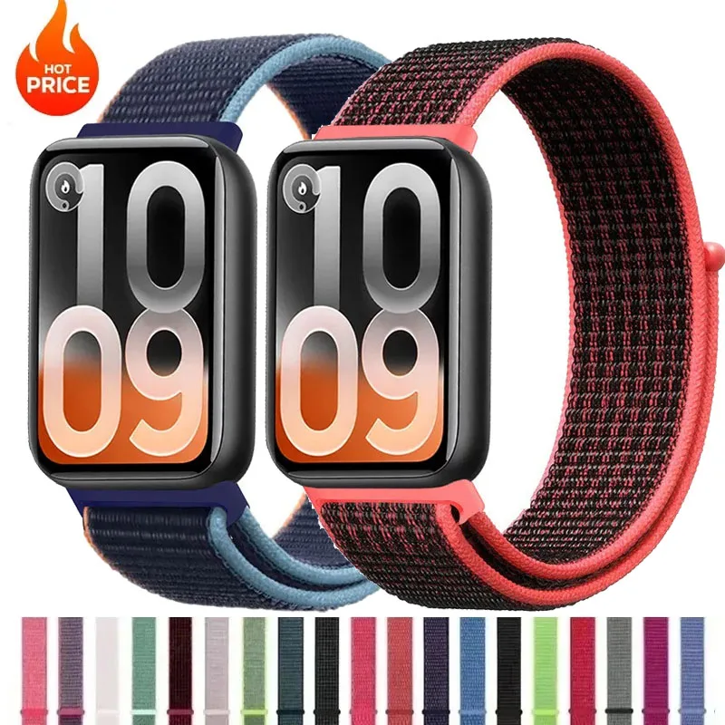 Weiche Nylon-Schlaufe für Xiaomi Mi Band 10 Pro 8 9Pro Atmungsaktives Uhrenarmband Correa Austauschbares Armband für Redmi Watch 6 5 4