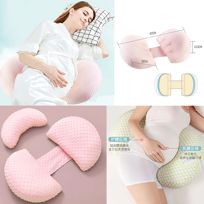 Pillow for Pregnant Women Four Seasons Universal Soft Cotton U-Shaped Waist Abdominal Support Cushion Maternity Body Pillow