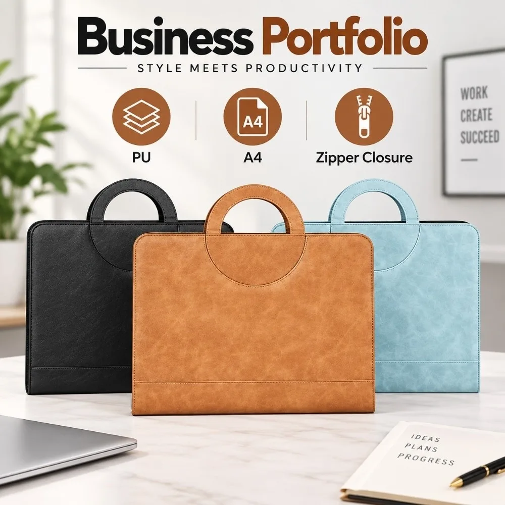 pu-a4-calculator-file-folder-a4-zipper-closure-business-portfolio-with-calculator-circular-handle-manager-folder