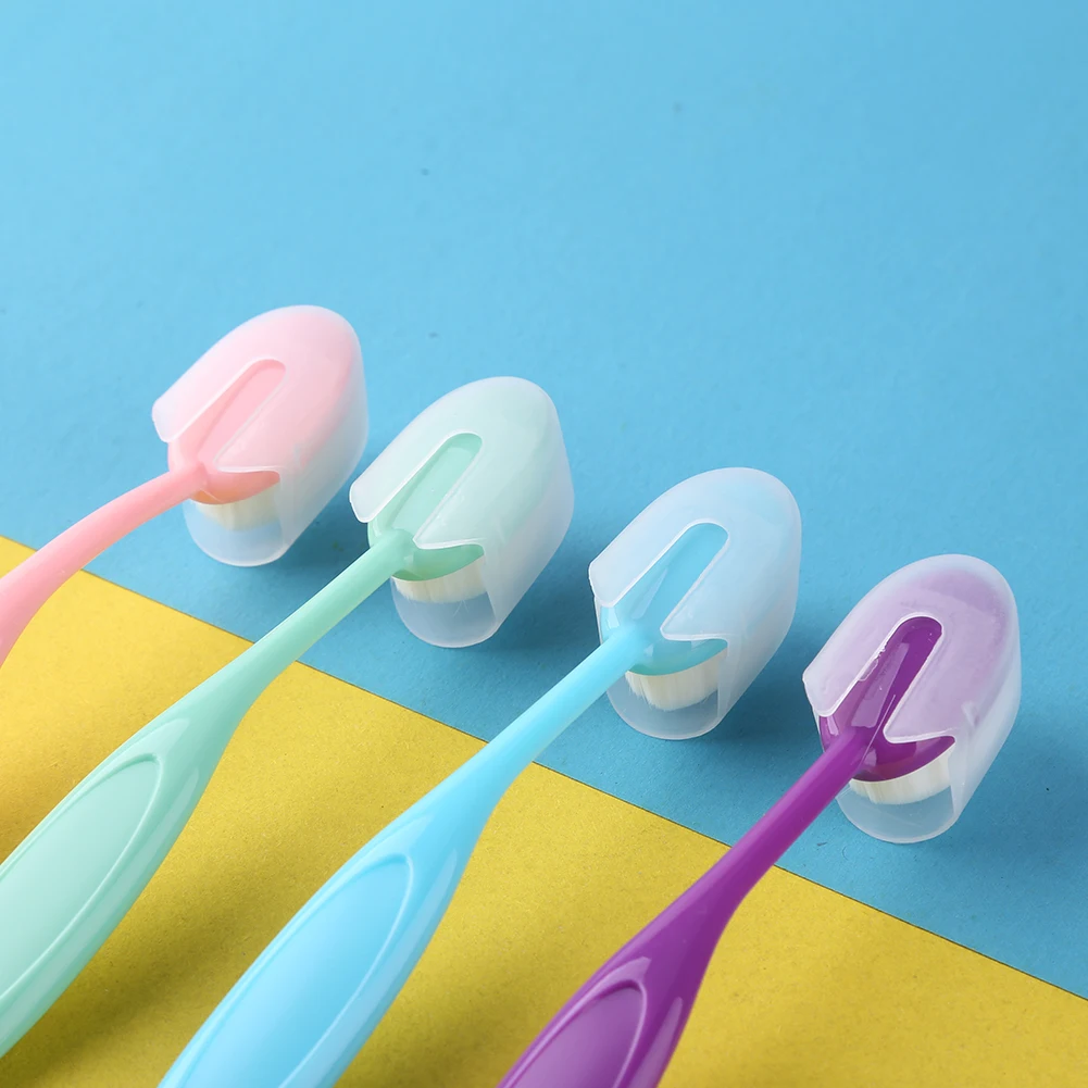 10pcs Plastic Ink Blending Brush Cap Painting Flat Brushes Head Cover Case Caps