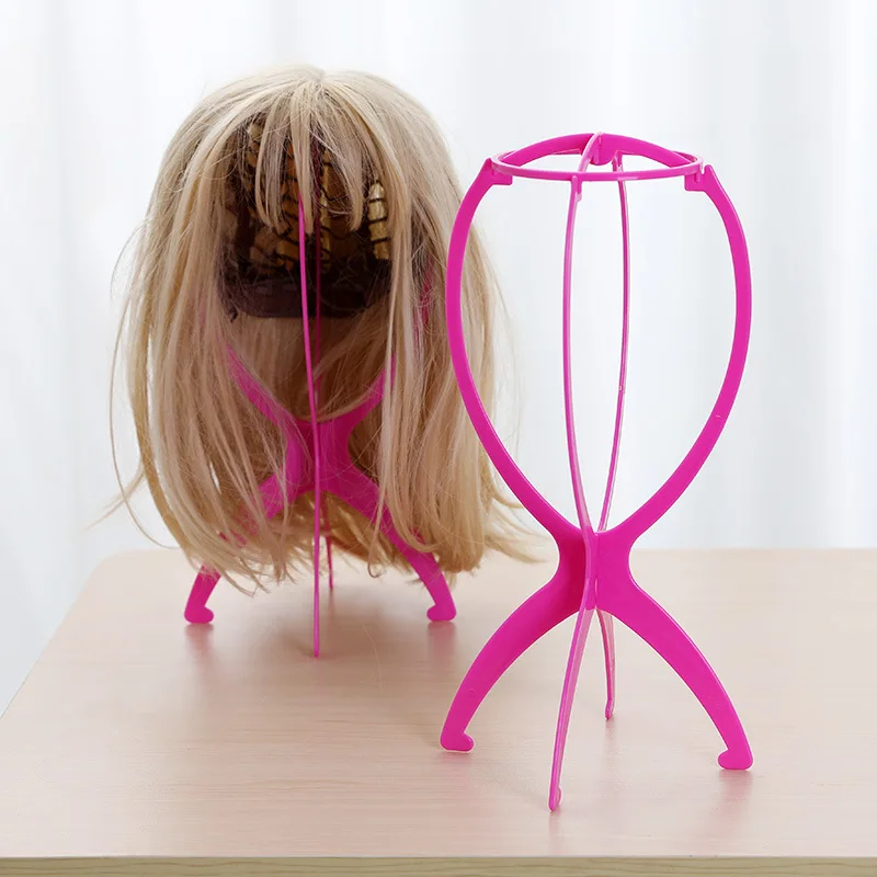 

Wig holder Plastic folding portable hair cover shelf