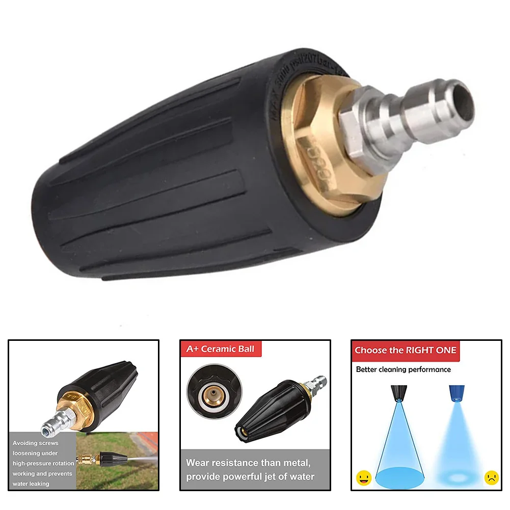 

Professional Grade High Pressure Washer Turbo Nozzle 4000 PSI with Quick Connect and Variety of Spray Patterns