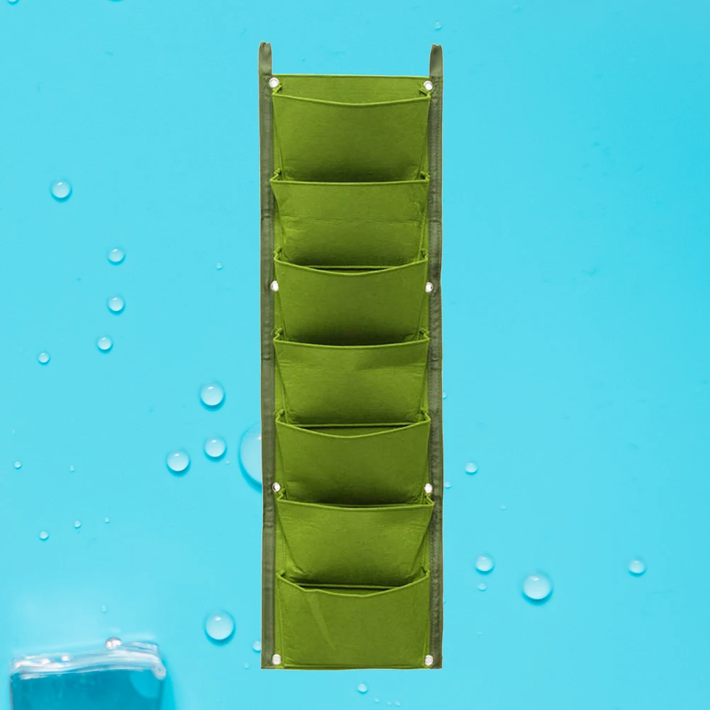 

1Pcs Wall-Mounted Planting Bag 7-Pocket Non-Woven Vertical Plant Nutrition Bag for Indoor Outdoor Succulents Houseplants Garden