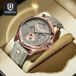 QINGXIYA New Mens Watches Top Brand Luxury High Quality Leather Sport Waterproof Date Quartz Watch for Men Relogio Masculino