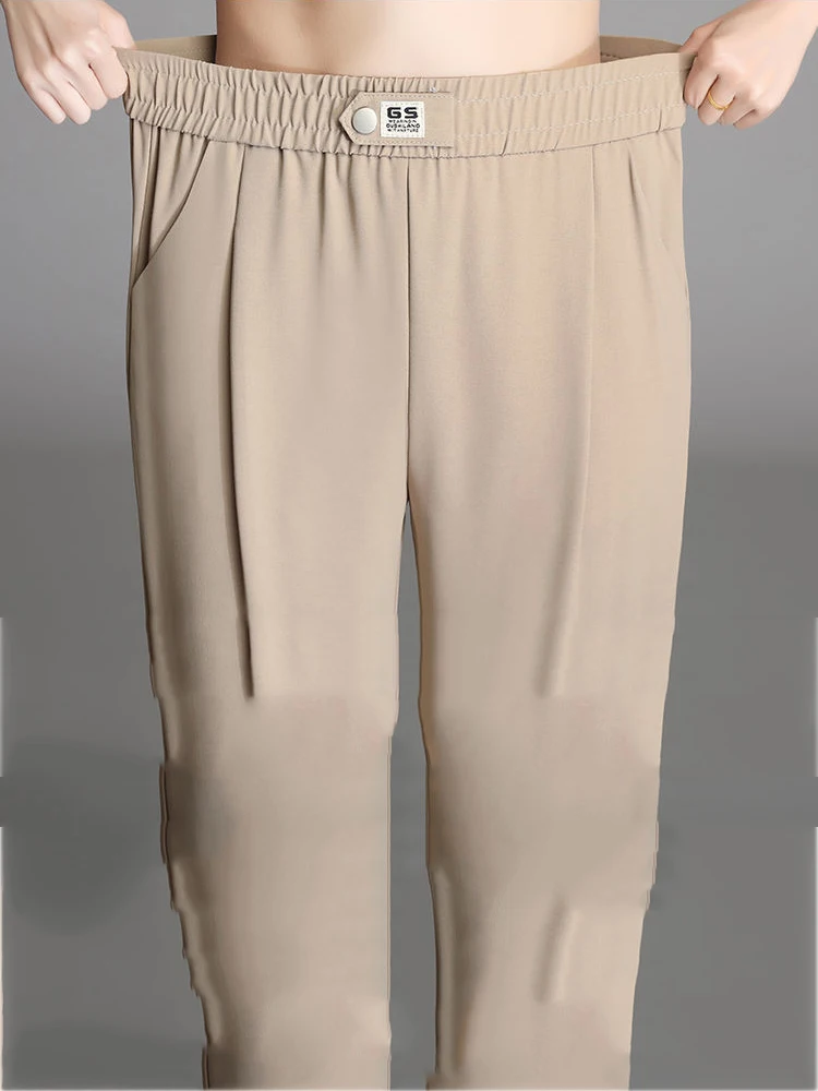 Pantalones bombachos de cintura alta para mujer, pantalón informal, recto, holgado, hasta el tobillo, elegante, primavera y verano