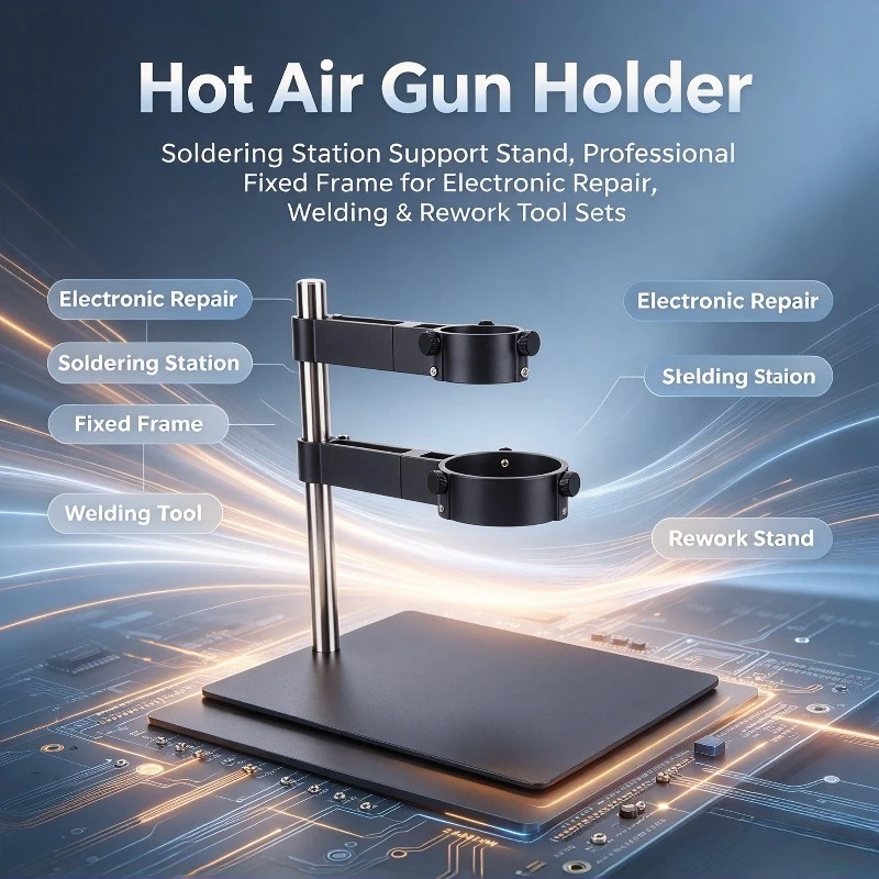 Hot Air Gun Holder, Soldering Station Support Stand, Professional Fixed Frame for Electronic Repair, Welding & Rework Tool Sets
