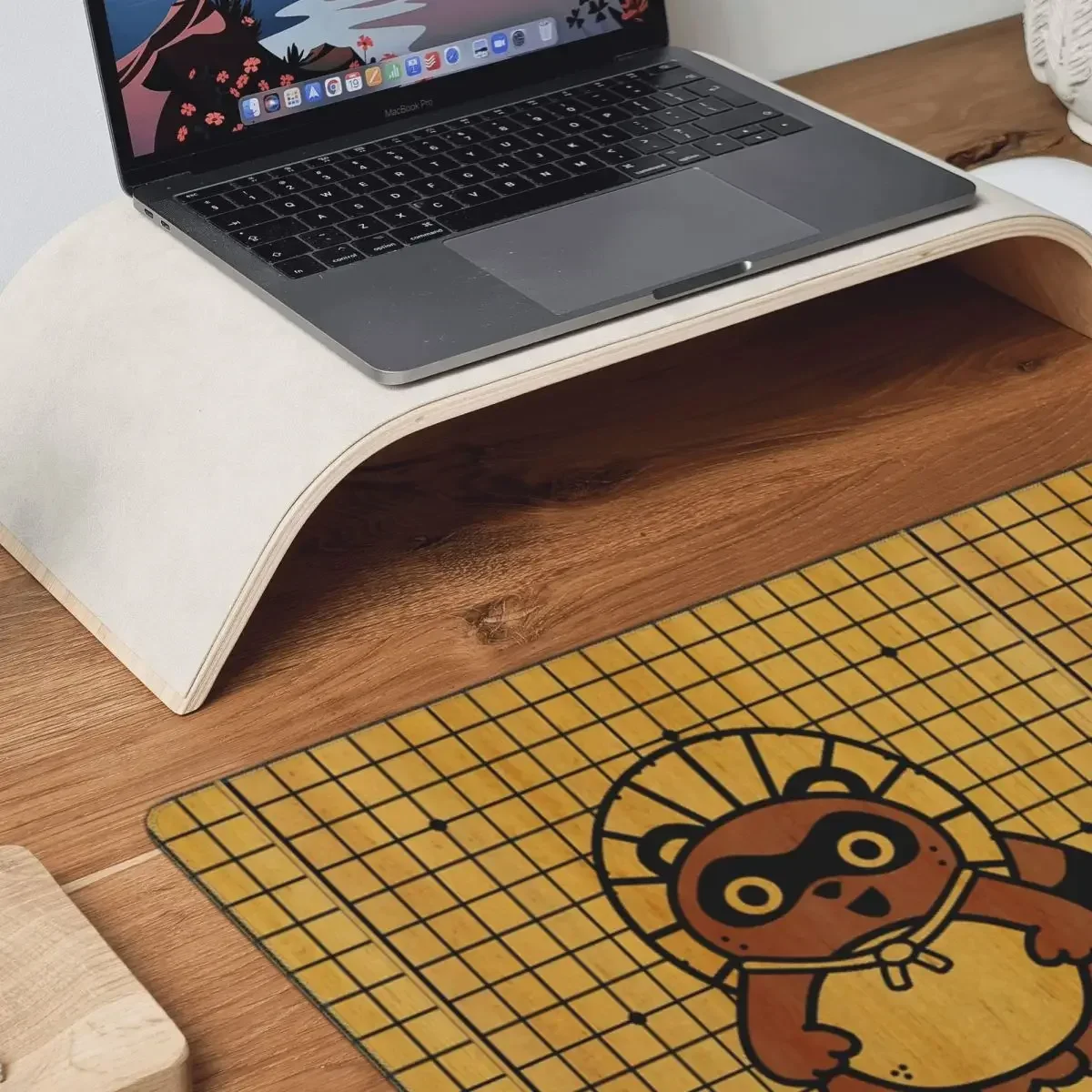 The Tenuki Tanuki Large Mouse Pad Computer Keyboard Mouse Mat Gaming PC Laptop Desk Mat Office Accessories Table Mats