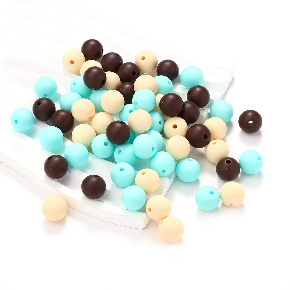 

30 шт. смешанные силиконовые круглые бусины 15 мм свободные бусины DIY браслет ожерелье цепочка соски для изготовления ювелирных изделий