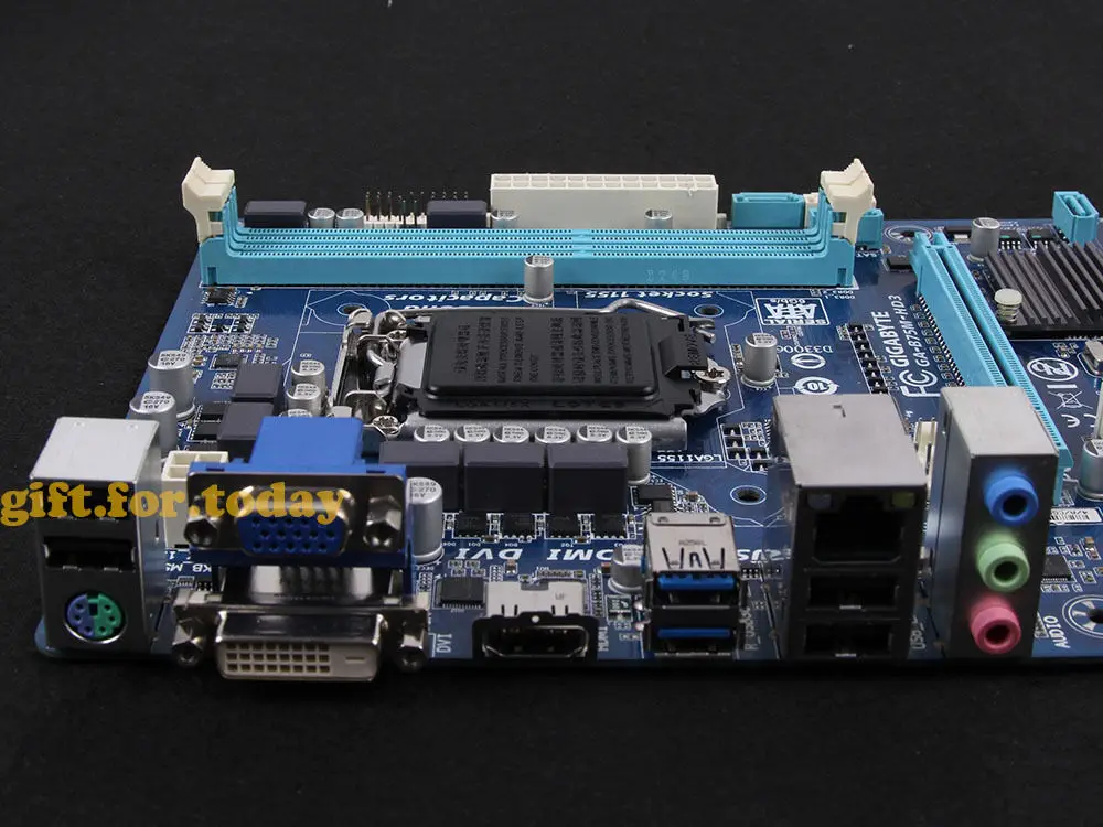 Original para gigabyte GA-B75M-HD3 intel b75 placa-mãe lga 1155 ddr3