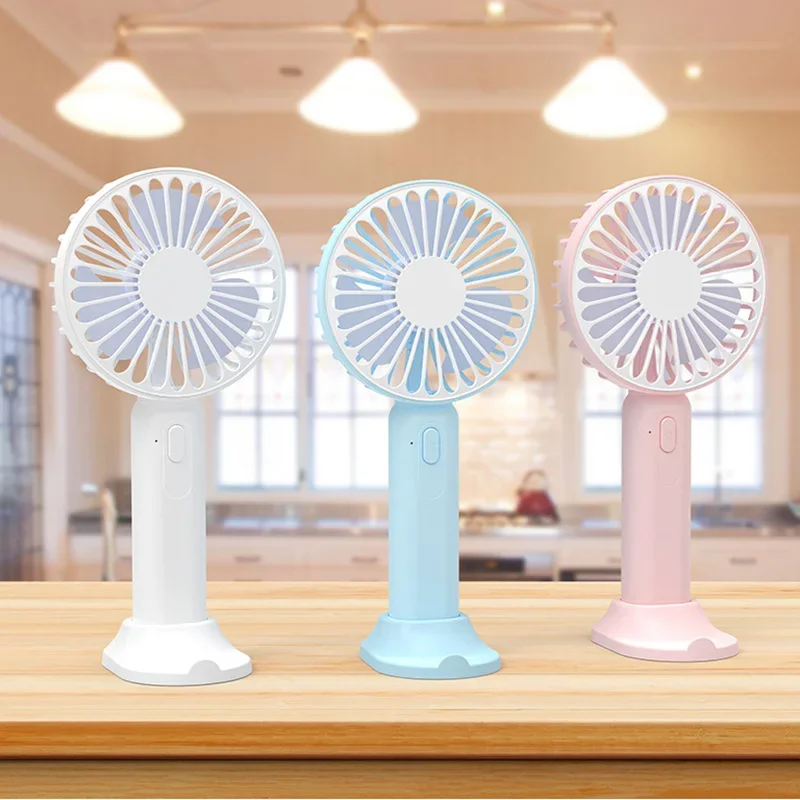 1pc Portable USB Mini Fan Office Desktop Multifunctional Folding Headed Small Electric Fan Portable High Wind Pocket Fan New ﻿