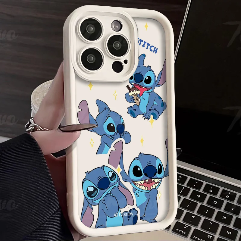Cartoon Disney Stitch Soft Silicone Case for Xiaomi Redmi Note 13 12 11 Pro Plus 12S 11S 10S 10 9 9S 8 12C 13C TPU Matte Cover
