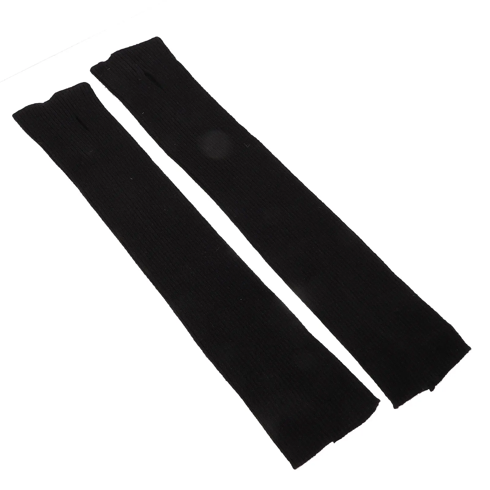 

Warm Arm Sleeves Winter Arm Warmers Soft Black Knitted Women Leg Covers Elbow Gloves Breathing Moisture Absorption Anti Chafing