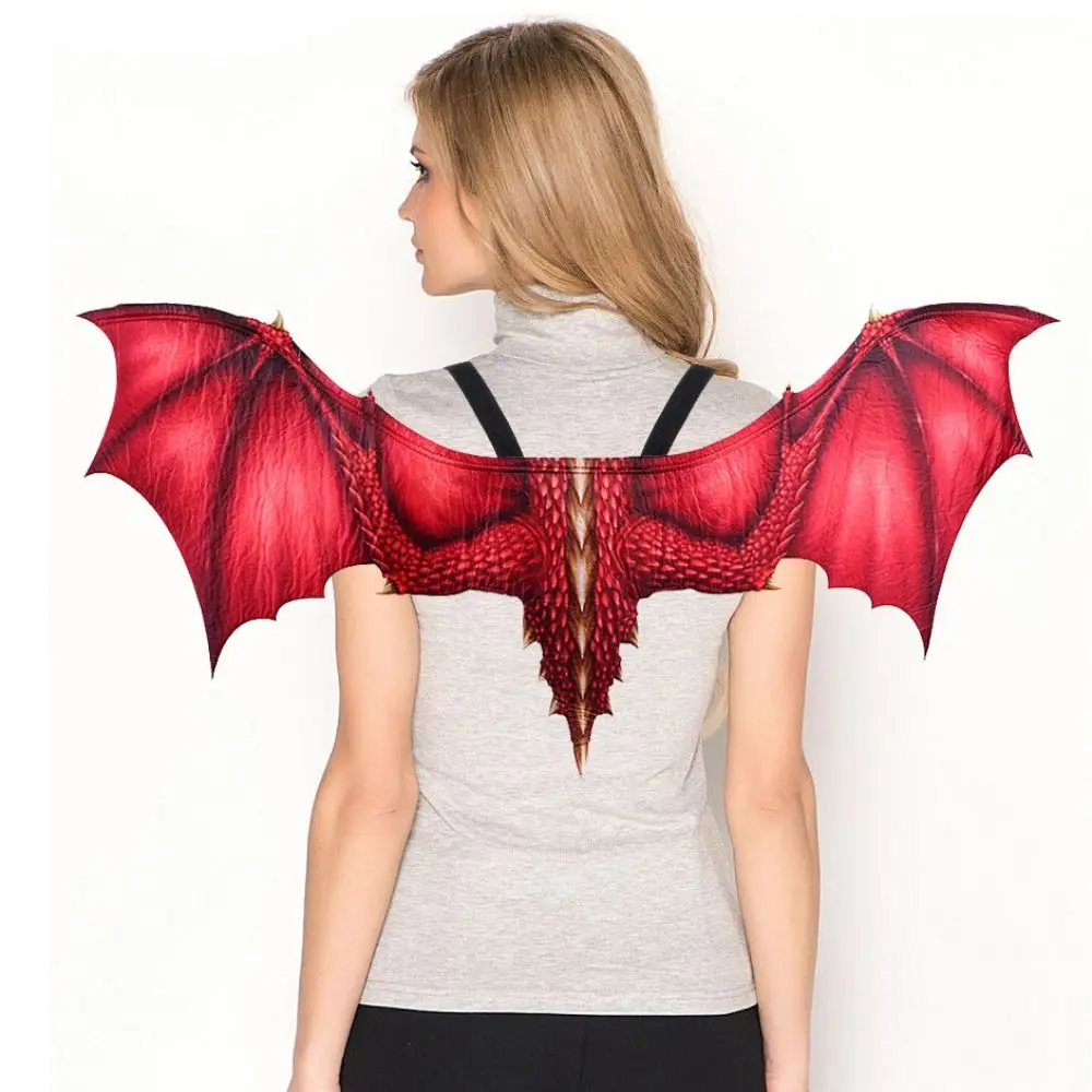 Décoration d'halloween ailes de Dragon, Costume d'animal, accessoires de carnaval, Costume de Dragon Non tissé pliant, mascarade de Cosplay pour enfants