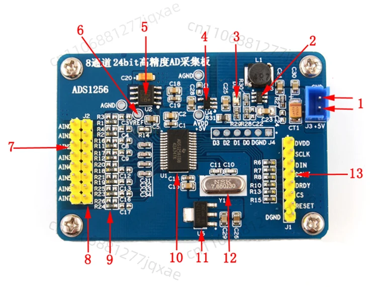 

ADS1256 24 bit ADC AD module high precision ADC acquisition data acquisition card