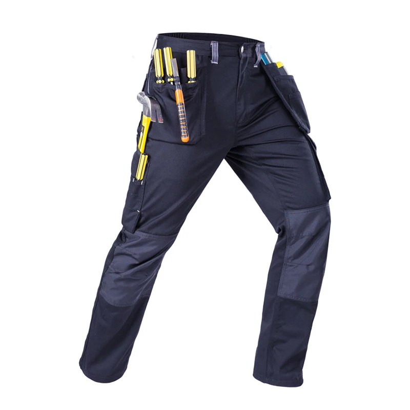 Mens Construction Working Pants Knee Reinforcement Workwear Trousers Utility Work Pant Protective Equipment Hi Vis Reflective