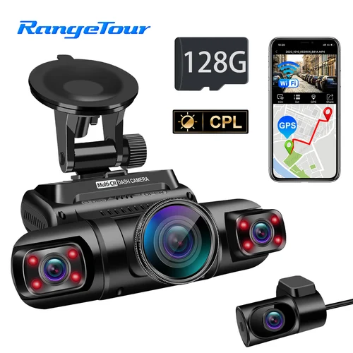 자동차 백미러 대시 캠, 4G 안드로이드 10.0, GPS 네비게이션, 블루투스, 와이파이 비디오 카메라, 녹음기 원격 모니터, DVR, 3 인치 