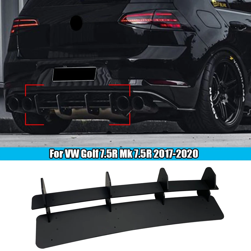 

Car Rear Bumper Diffuser Protective Lower Spoiler Lip Protector Body Kit For VW Golf 7.5R Mk 7.5R 2017-2020 Splitter Sticker