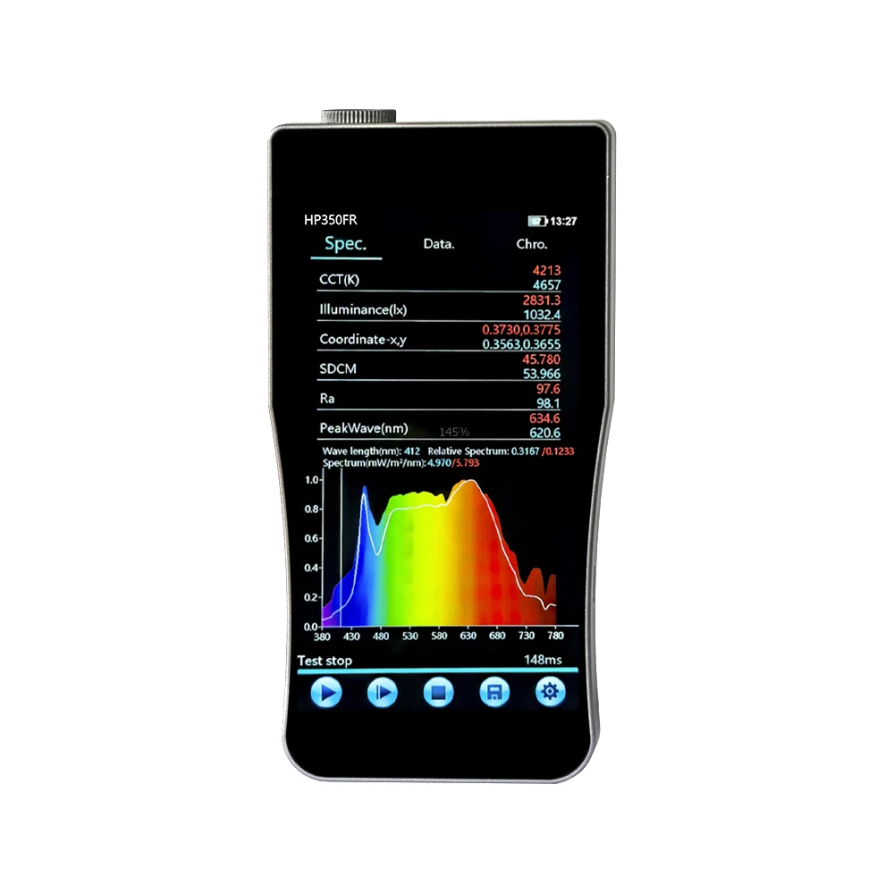 

HP350F 380-780nm Light Flicker Tester Spectrometer OHSP350F Spectrum Graph Analyzer