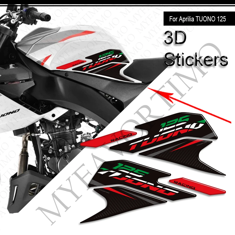 

Motorcycle For Aprilia TUONO 125 Tank Pad TankPad 3D Bike Cap Grips Gas Fuel Kit Knee Stickers Decals Protection