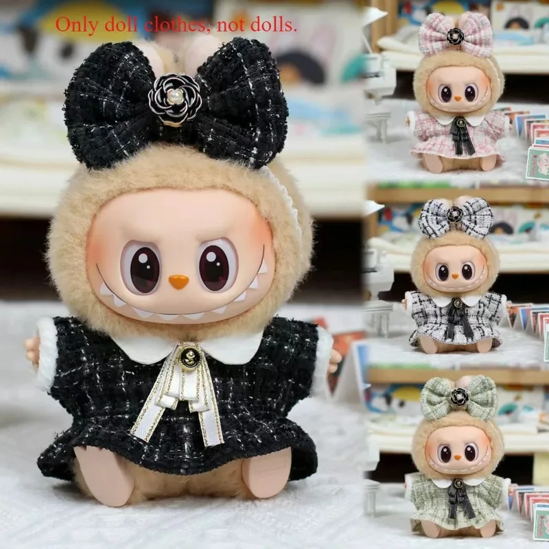 

Mini Doll'S Clothes Outfit Accessories For 17cm Ropa Labubu and 10cm cotton doll Skirt set Clothing