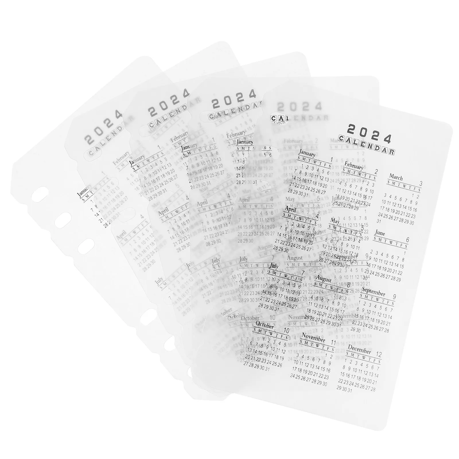 

5 шт. разделителей для блокнотов формата А6, съемные прозрачные разделители для ежедневников, аксессуары для планировщиков и органайзеров