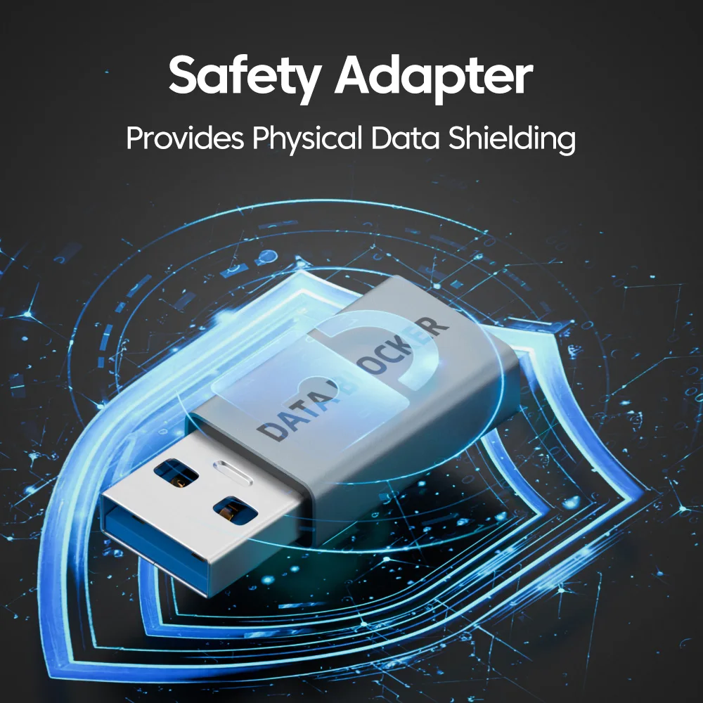 USB A/C ذكر إلى USB A/C أنثى مانع البيانات مكافحة القرصنة مهايئ شحن مكافحة الخصوصية تسرب محول للهواتف المحمولة المحمولة #4