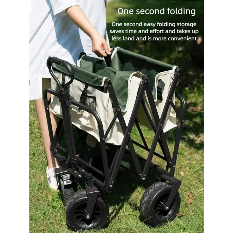 Outdoor Carts Outdoor Camping Folding Handcart, Household Lightweight Camping Small, Shopping, Gathering and Storing Campsite