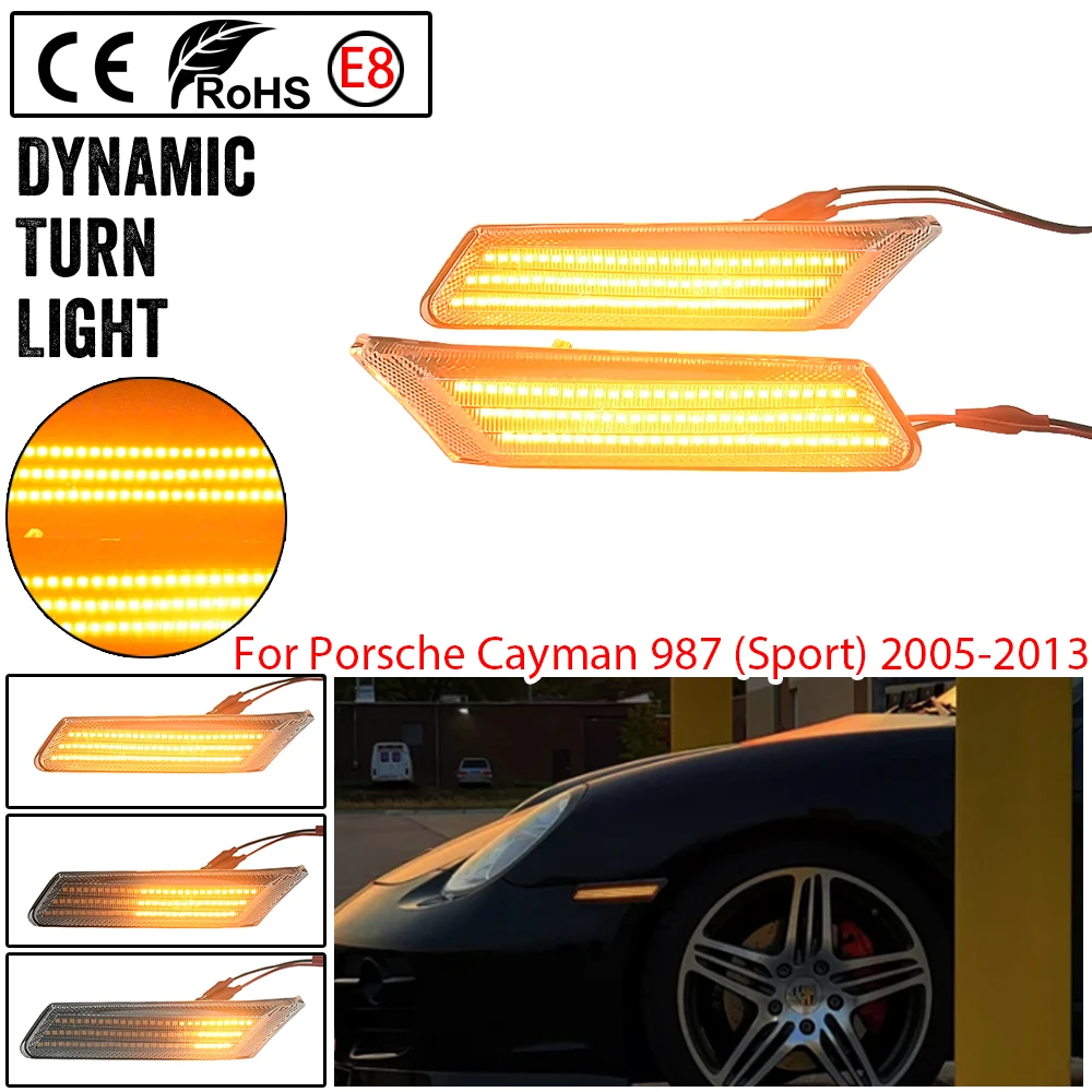 

For Porsche 997 (911) Carrera 4/S/4S/GTS 2005-2012 Dynamic LED Flashing Turn Signal Lamp Side Marker Lights 997631033