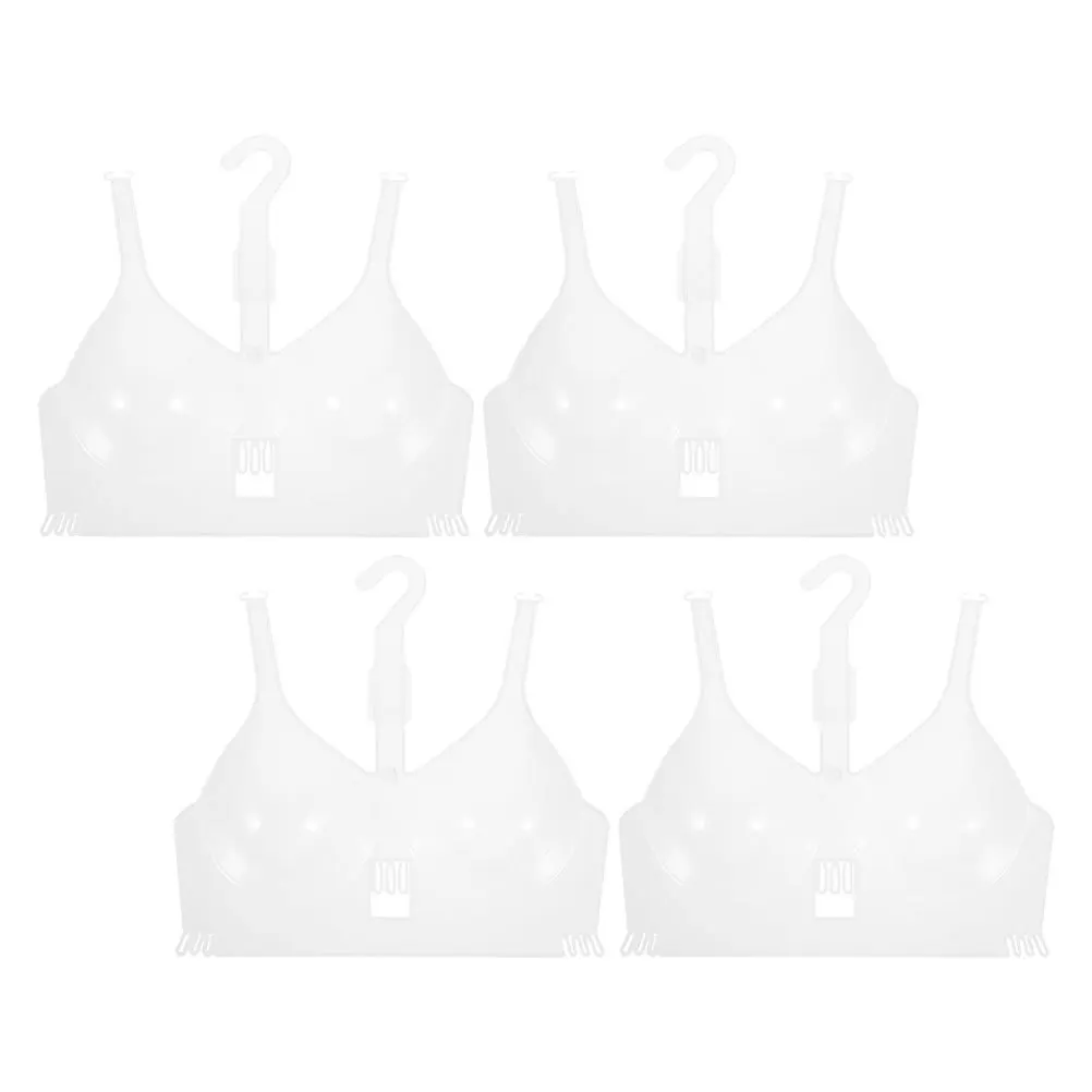 

4Pcs Female Hanging Plastic Hollow Back Upper Body Display Rack Bra Bikini Underwear Store Organizer
