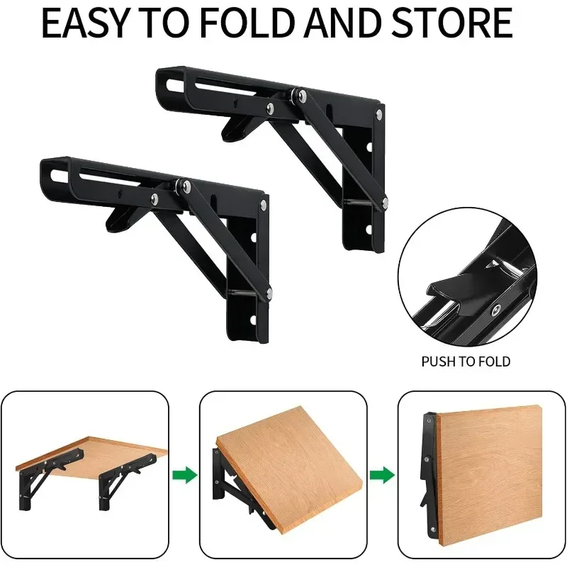 

Folding Shelf Brackets, Heavy Duty Stainless Steel Collapsible Shelf Bracket, Corner Shelf,bathroom Shelves,bathroom Accessories