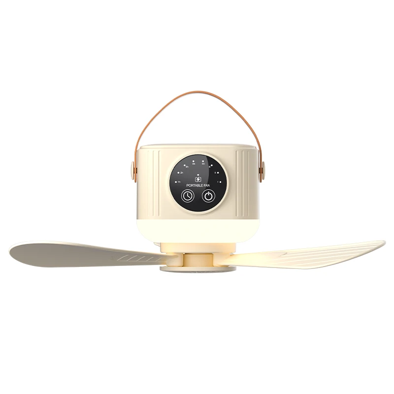 Camping-/Schlafsaal-Deckenventilator mit 8-Stunden-Timer, 4-Stunden-Windgeschwindigkeit und kleinem Nachtlicht, Aromatherapie-Box