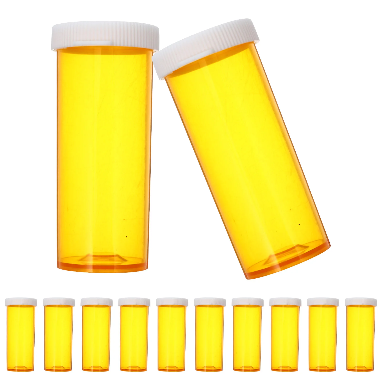 25 Pcs Empty Medicine Bottle Small Health Products 670X280X280CM Portable Organizer Emergency Prop Yellow Travel