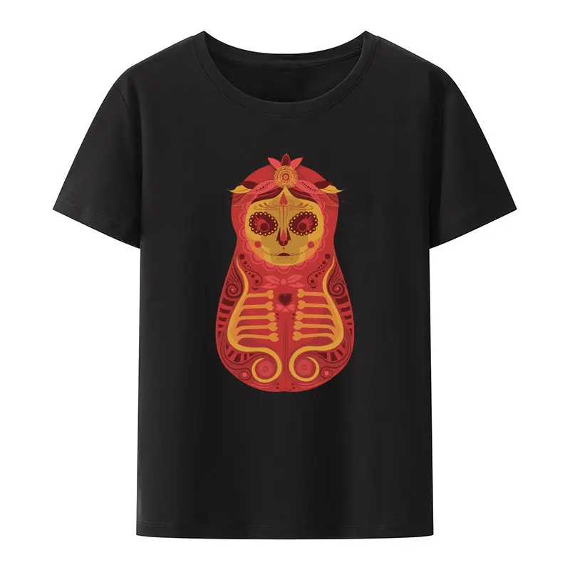 Classic Matryoshka Doll Modal Print Tees Men Women Summer Short-sleev Aesthetic Gift Tops Cute Trend Creative Graphic T Shirts