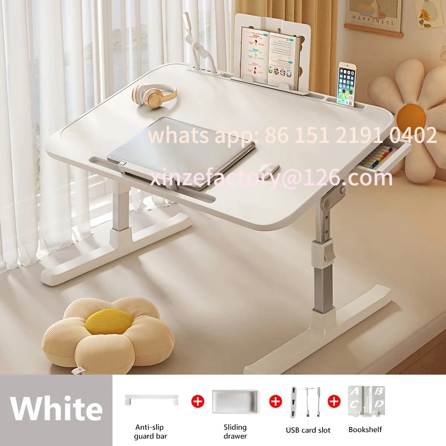 Customizable Desk Study Desk Bedroom Living Room Foldable Laptop Bed Table Adjustable Computer Desk