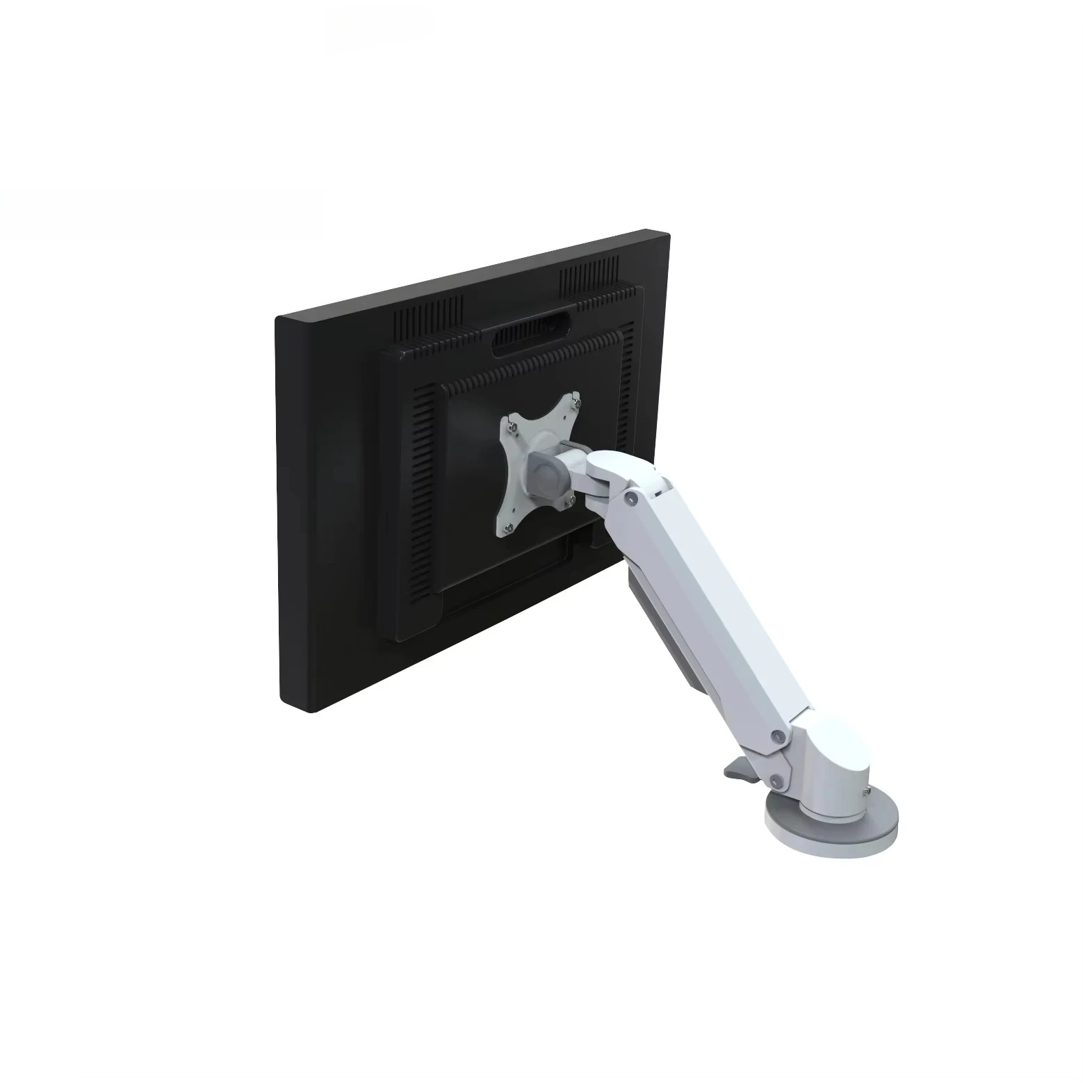 Heavy-Duty Aluminum Alloy Industrial Monitor Arm Gas Spring Rotating 360 Display Stand 32-inch Computer Screen Holder