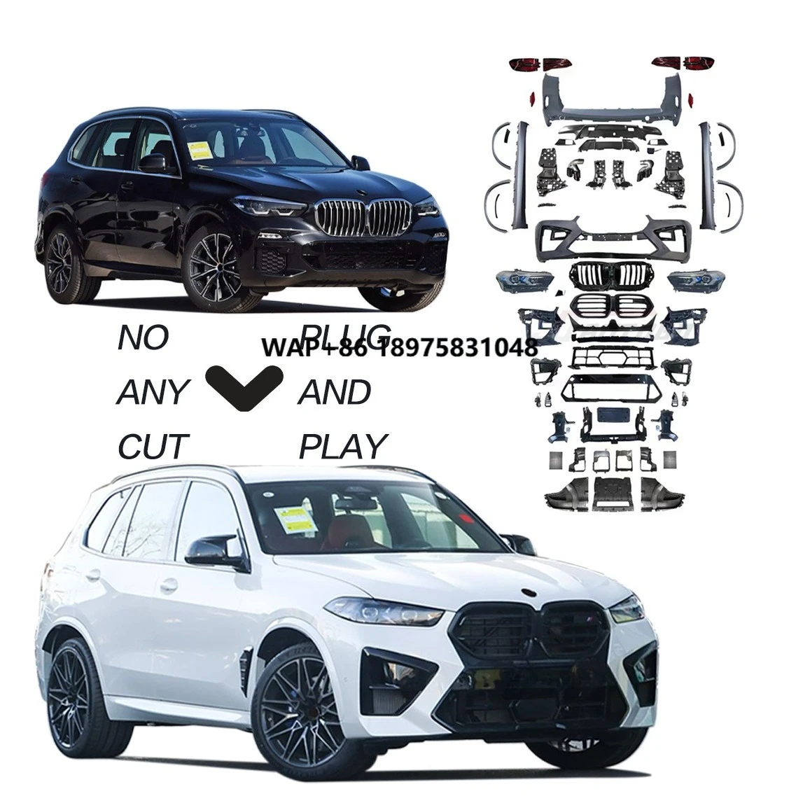 2026 New Design Body Kit for X5 Series G05 2018 2019 2020 2021 2022 Update to 2023 2024 X5M F95 LCI Style